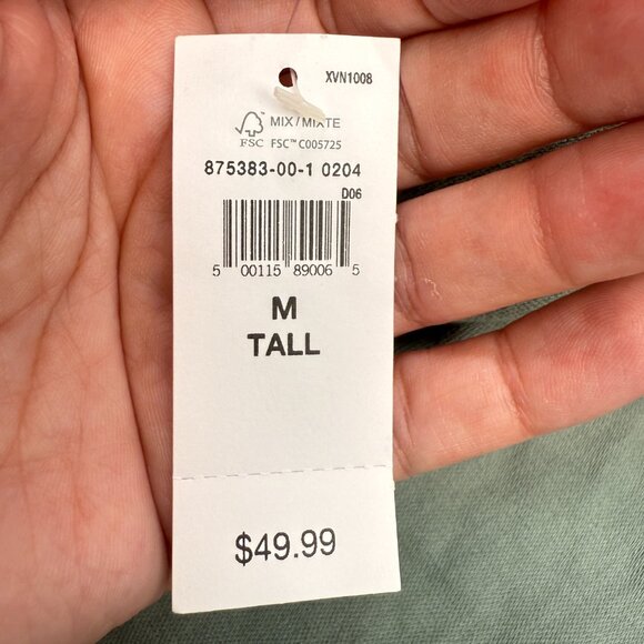 NWT Women's GAP Easy Pant Tapered Ankle Sage | Size Med. Tall - Picture 13 of 13